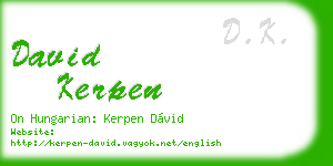 david kerpen business card